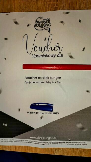 Skok bungee, voucher