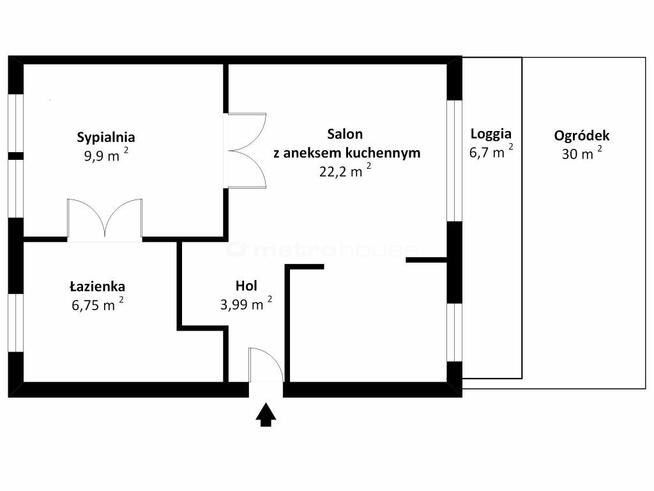 M2 z balkonem, ogródkiem i widokiem na zieleń