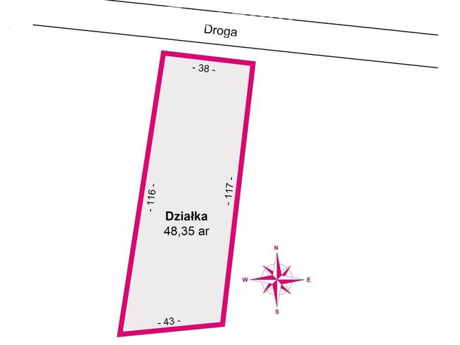 Działka 46 ar Machowa przy DK94, ze zjazdem