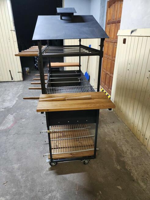 Grill węglowy obrotowy duży