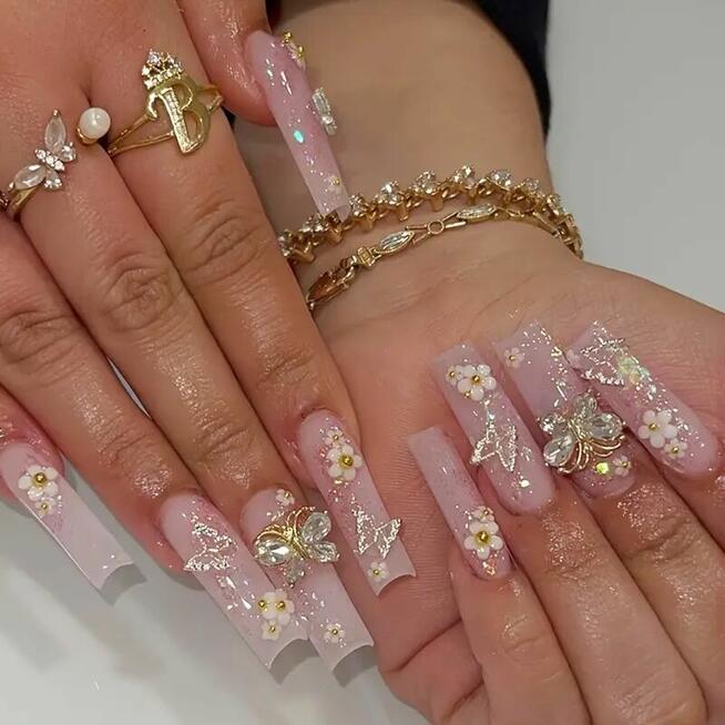 Tipsy żelowe manicure różne wzory oryg. pudełko