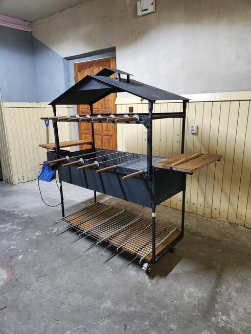 Grill węglowy obrotowy duży