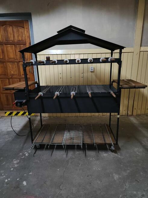 Grill węglowy obrotowy duży