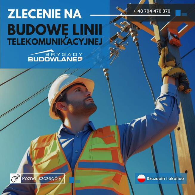 Budowa linii telekomunikacyjnej w Szczecinie od zaraz