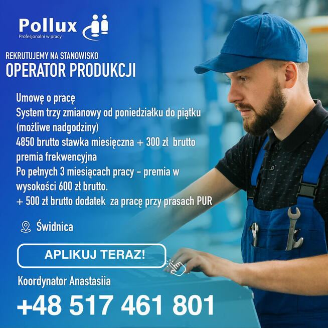 Operator Produkcji – Świdnica (branża automotiv)