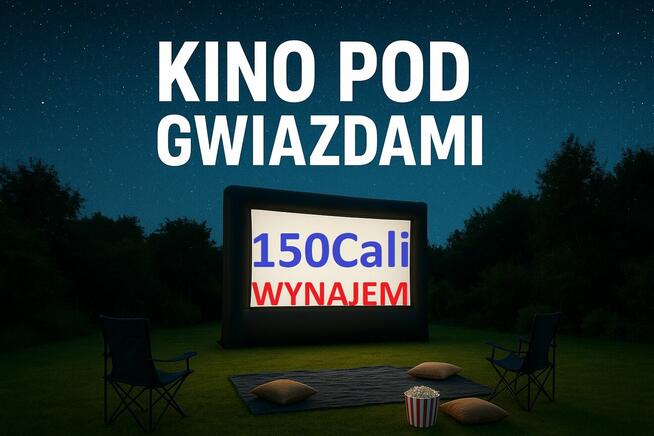 Kino plenerowe 150cali - projektor i ekran na Twoją imprezę