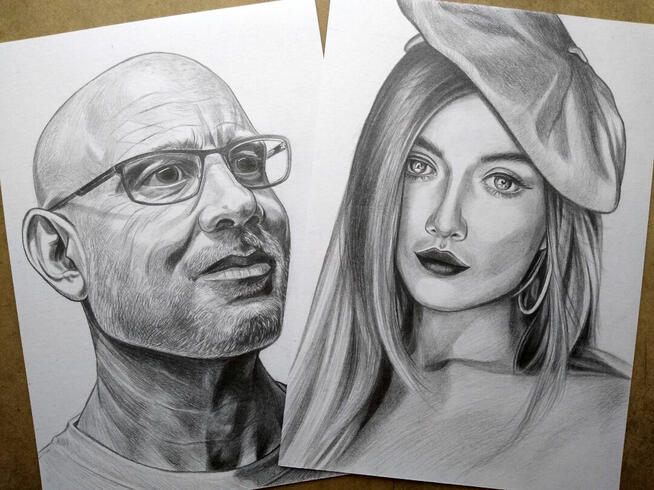 Portret ołówkiem ze zdjęcia – rysunek na zamówienie