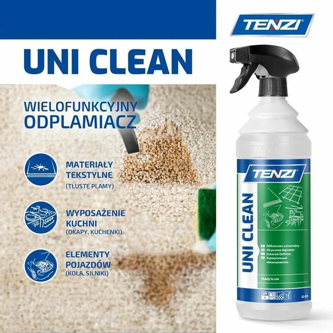 Odplamiacz do tkanin płyn odtłuszczający UNI Clean- 1L