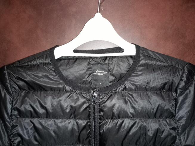 kurtka naturalny puch czarna rozmiar M