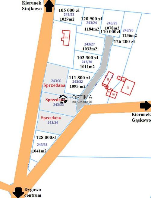 Działka budowlana Dygowo, Kolejowa