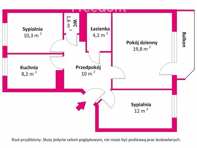 3-pokojowe mieszkanie na Bielanach | 68 m²