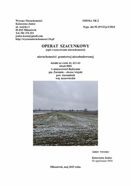 Syndyk sprzeda grunty rolne 1,79 ha