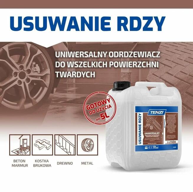 TENZI USUWANIE RDZY - Płyn do usuwania rdzy - 5L