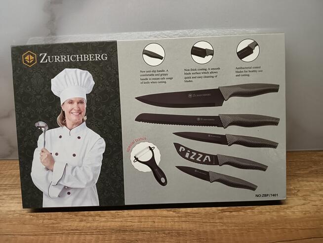 Zestaw wysokiej jakości szwajcarskich noży kuchennych