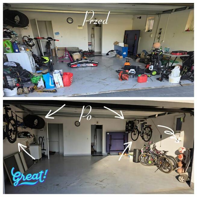 Sprzątanie, porządkowanie i odgracanie oraz org. przestrzeni