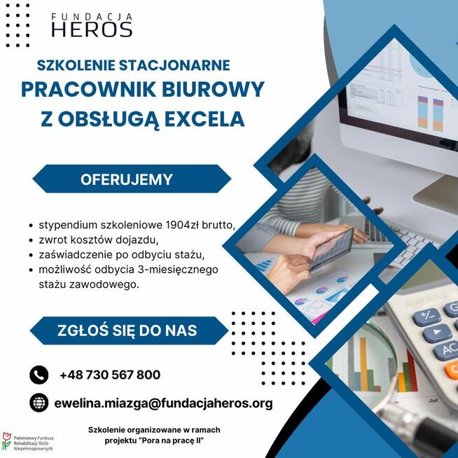 Pracownik biurowy z obsługą MS Excel - szkolenie stacjonarne