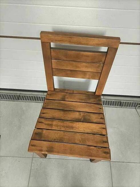 Krzesło ogrodowe do restauracji jadalni solidne drewniane 80