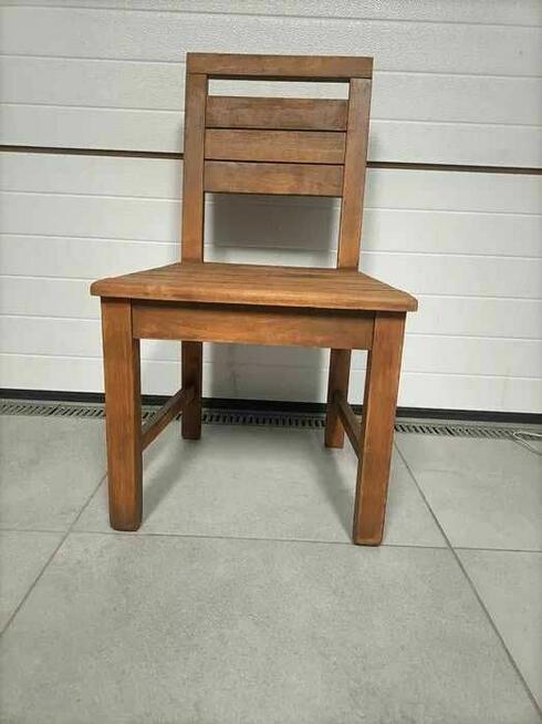 Krzesło ogrodowe do restauracji jadalni solidne drewniane 80