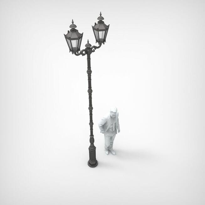 ogrodowa parkowa latarnia żeliwna 2xlampion H-3000mm