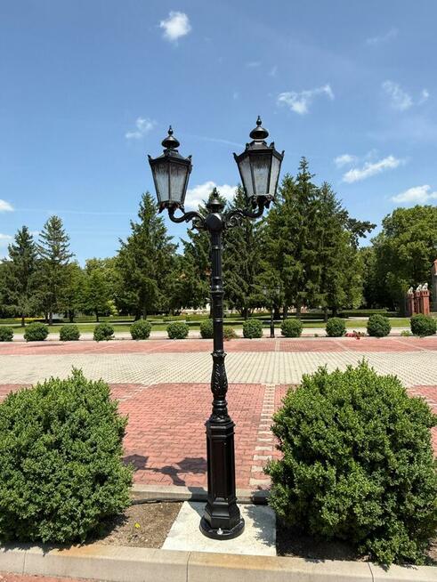 ogrodowa parkowa latarnia żeliwna 2xlampion H-3000mm