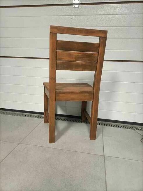 Krzesło ogrodowe do restauracji jadalni solidne drewniane 80