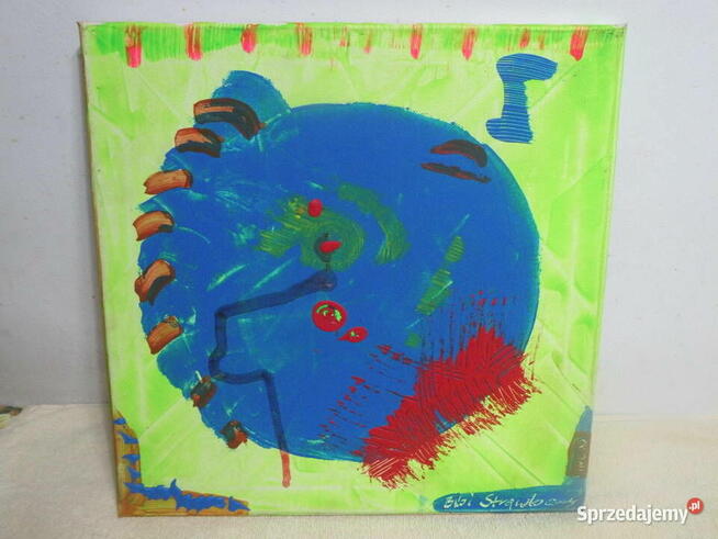 Obraz 40x40 cm. - Sygnowany Bibi Strawberry