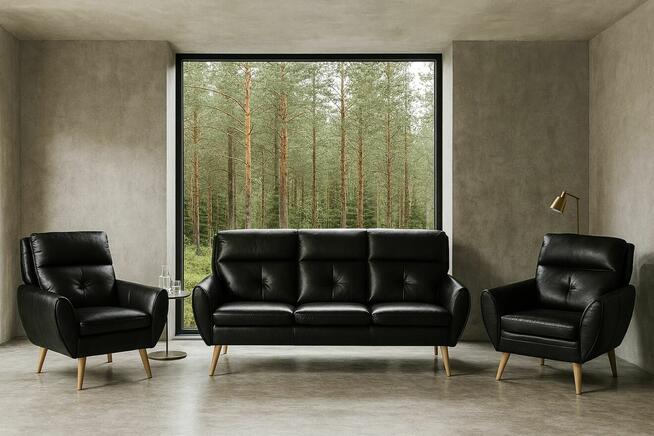 Skandynawski komplet Goldi - 100% skóra naturalna!