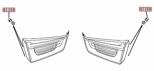 Zaślepka śruby lampy tylnej w klapie Mitsubishi ASX 10-21