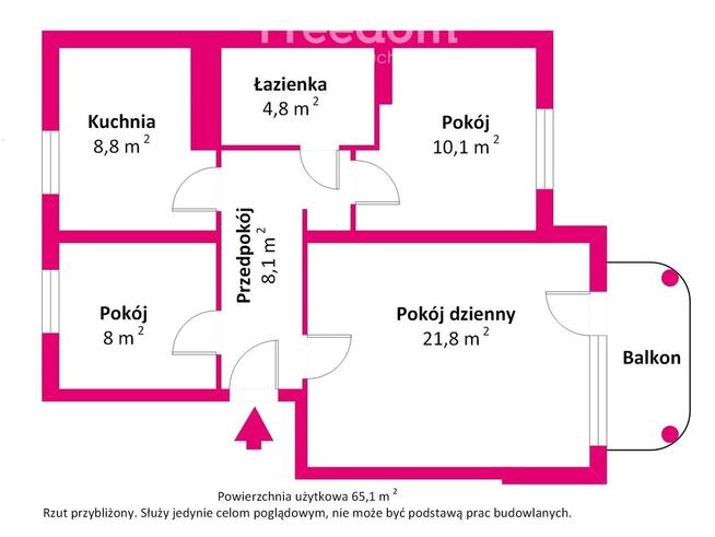 3 pokojowe mieszkanie przy ul. Księcia Witolda