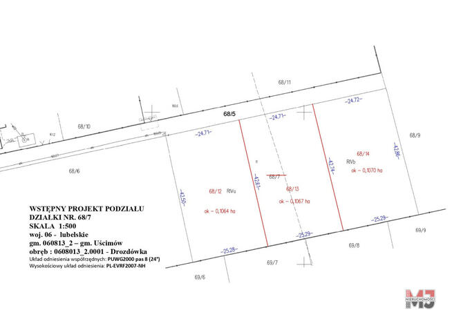 Działka rekreacyjna Drozdówka gm. Uścimów,