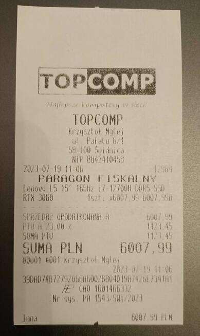 Laptop Gamingowy Lenovo Legion 5 / 15IAH7H / i7 12700H / RTX