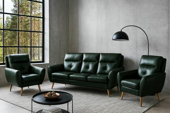 Skandynawski komplet Goldi - 100% skóra naturalna!