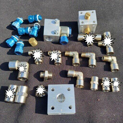 profesjonalne metalowe złączki pneumatyczne FESTO kostka