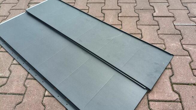 Blachodachówka płaska grafitowa od ręki Blachtex Klęczany