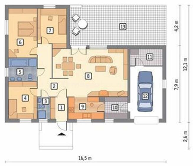 Parterowy dom wolnostojący gotowy do Zamieszkania
