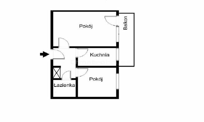 Dwa pokoje z balkonem i oddzielną kuchnią.