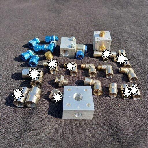 profesjonalne metalowe złączki pneumatyczne FESTO kostka