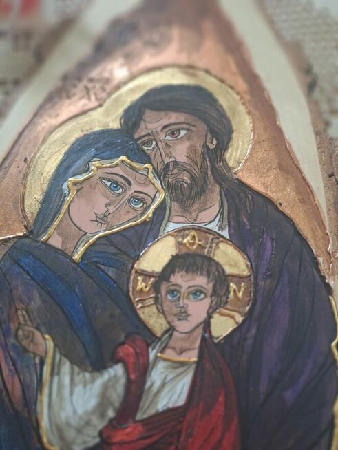 Obraz na plastrze brzozy, malowany ręcznie