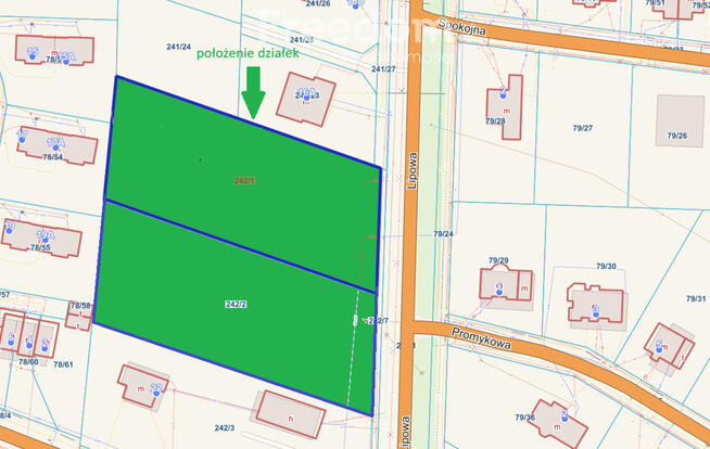 Na sprzedaż działki budowlane Niekanin, pow.7032m2