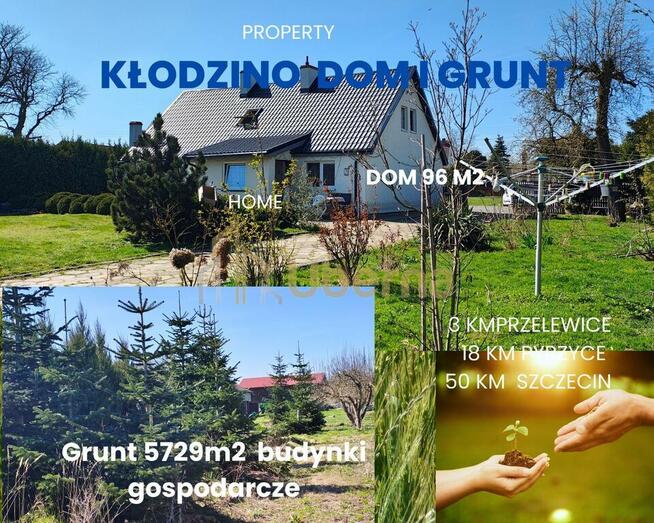 Kłodzino Przelewice dom i zabudowania gospodarcze