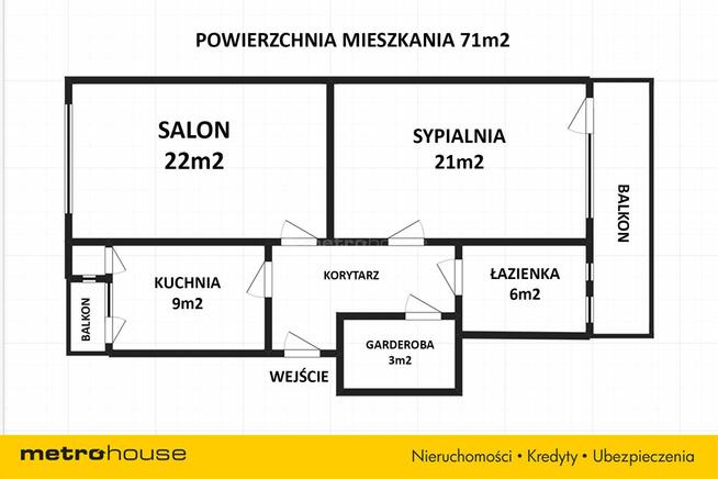 Mieszkanie 2 pokojowe w Centrum 71 metrów.