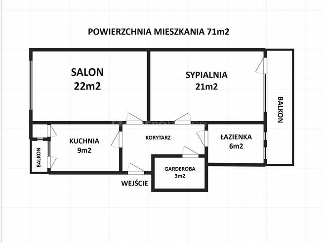Mieszkanie 2 pokojowe w Centrum 71 metrów.