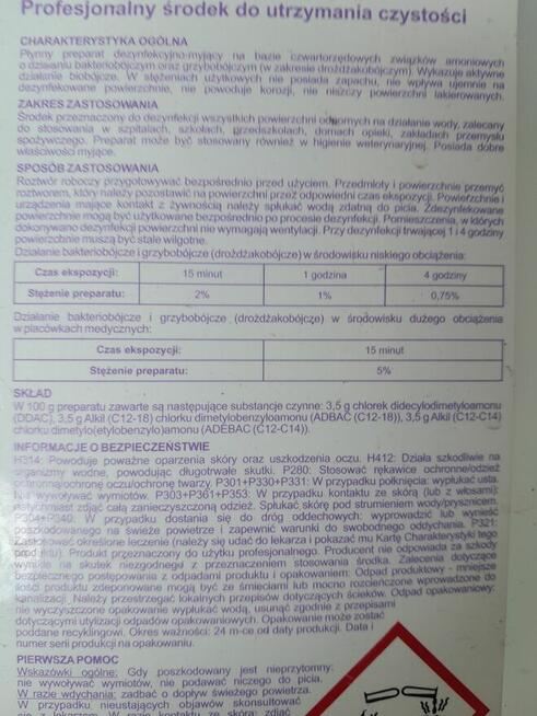 Sprzedam preparat dezynfekcyjno-myjący