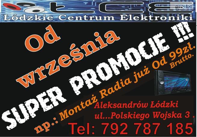 montaż radia samochodowego Aleksandrów Łódzki