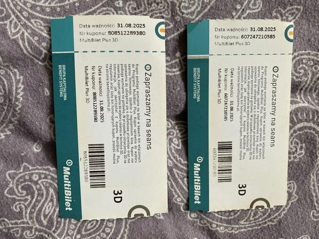 Sprzedam 2 bilety do kina