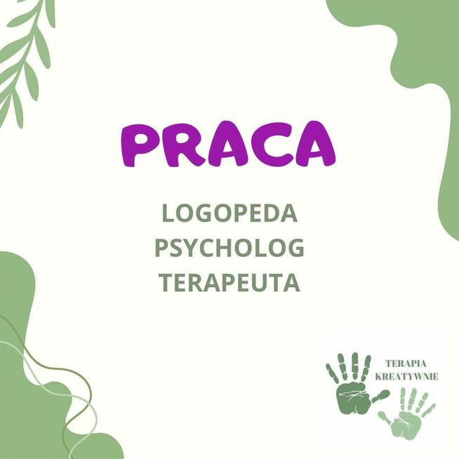 Praca logopeda/ psycholog/ terapeuta