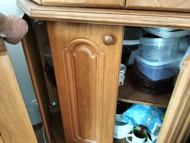 Witryna dębowa oszklona