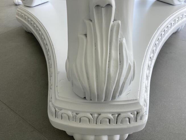 Włoski komplet stół krzesła hart szklany stylowy ekskluzywny