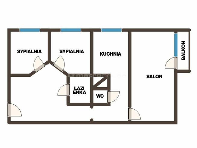 71,11 m² - Duży salon z balkonem, WIDOK NA ZIELEŃ
