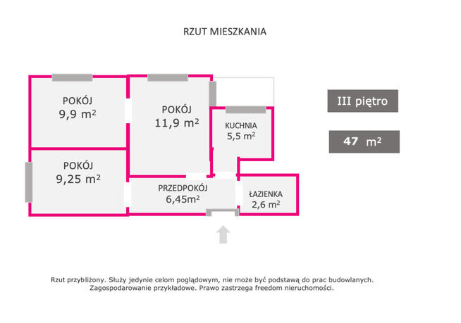 47m2 i 3 pokoje-to możliwe